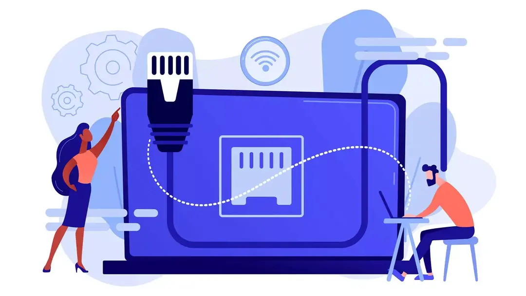 Ilustração representativa para gestão de rede